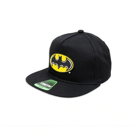 Boys Batman Baseball Hat Cap with Flat Brim Youth Size OSFM- New with Tags! - Picture 2 of 4